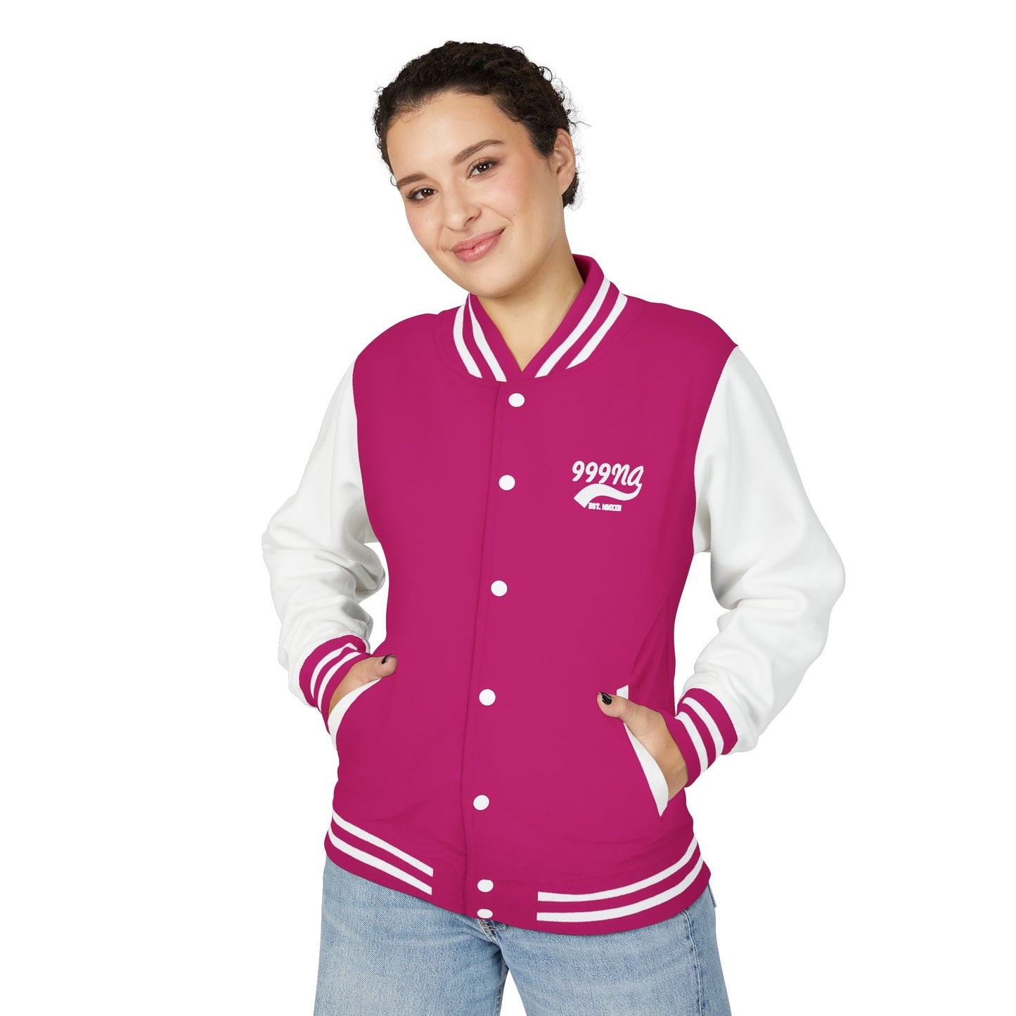 Varsity Letterman Jacket — Retro Script Chest Logo