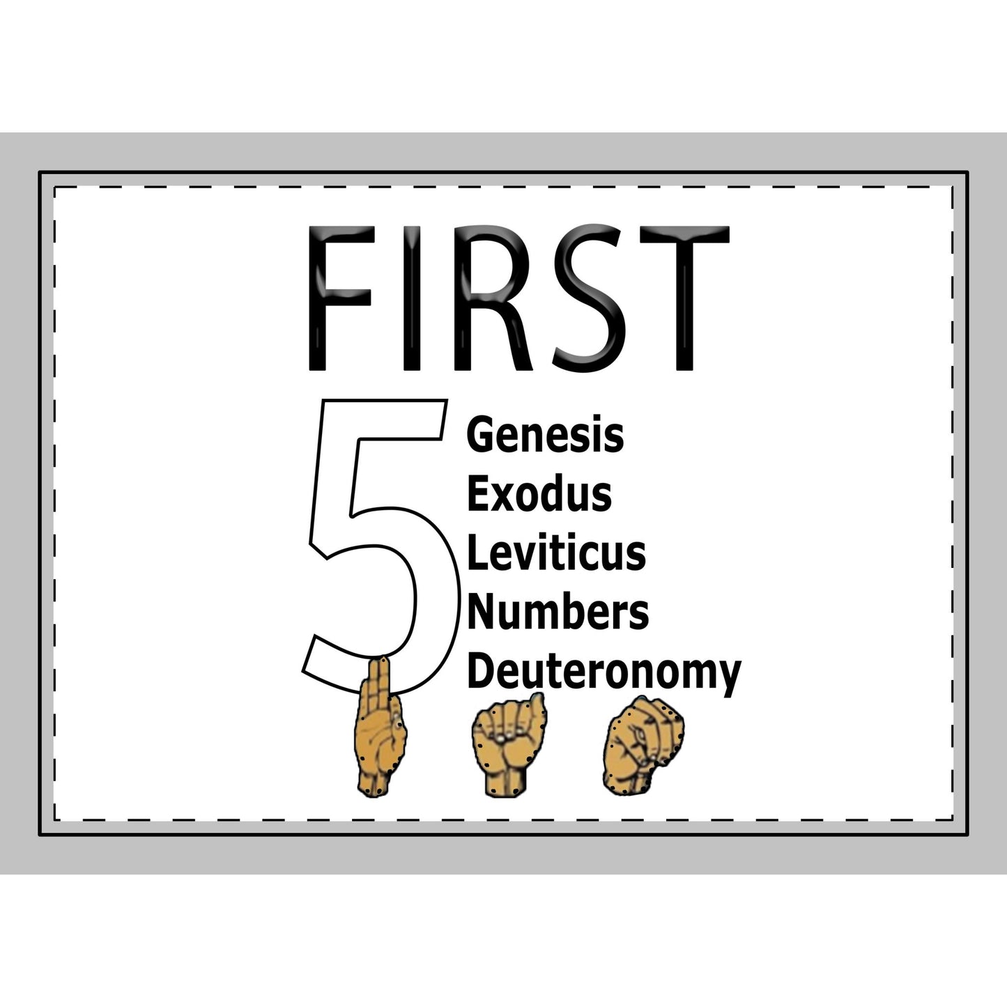 First 5 Bible Books Rug – Genesis to Deuteronomy Decorative Floor Mat