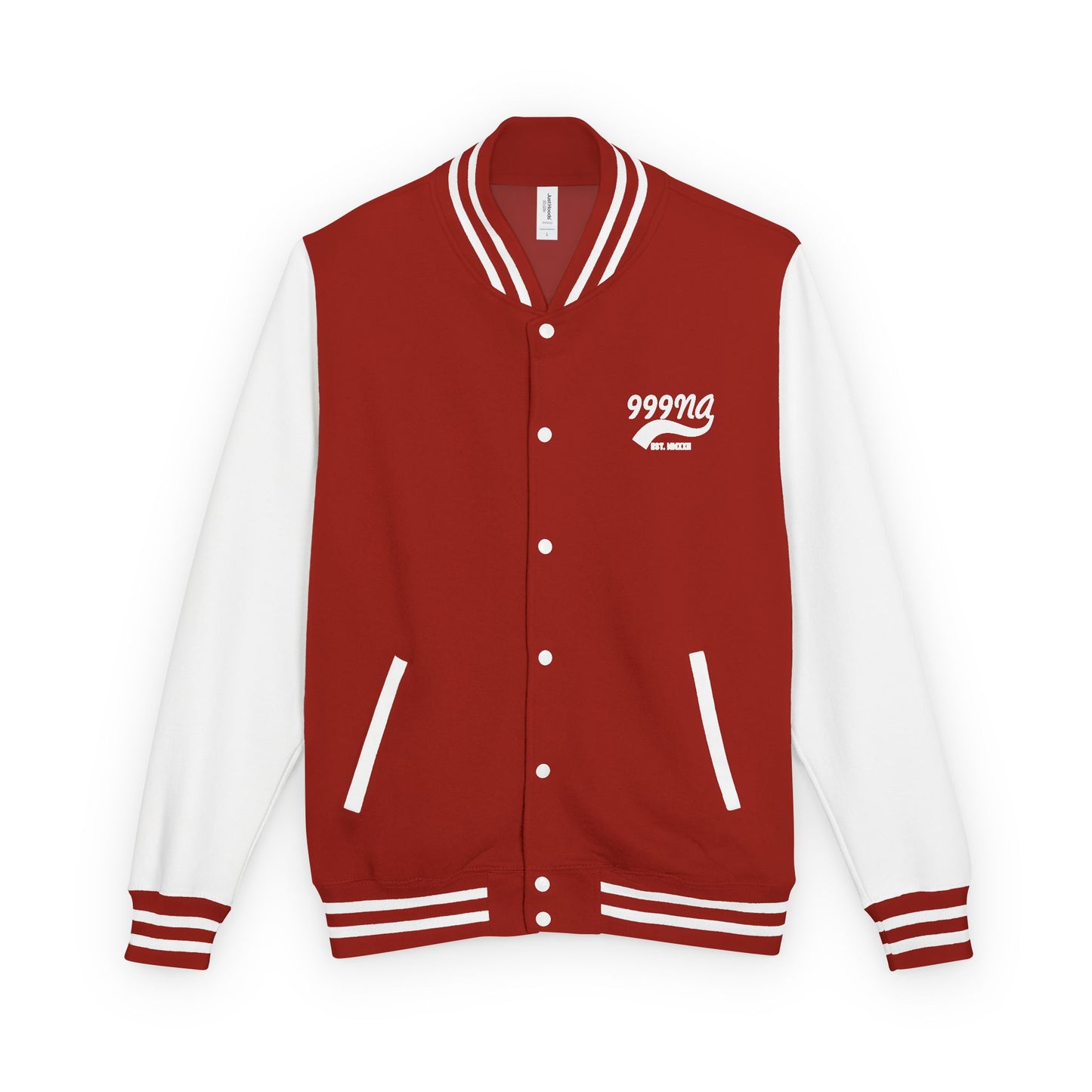 Varsity Letterman Jacket — Retro Script Chest Logo