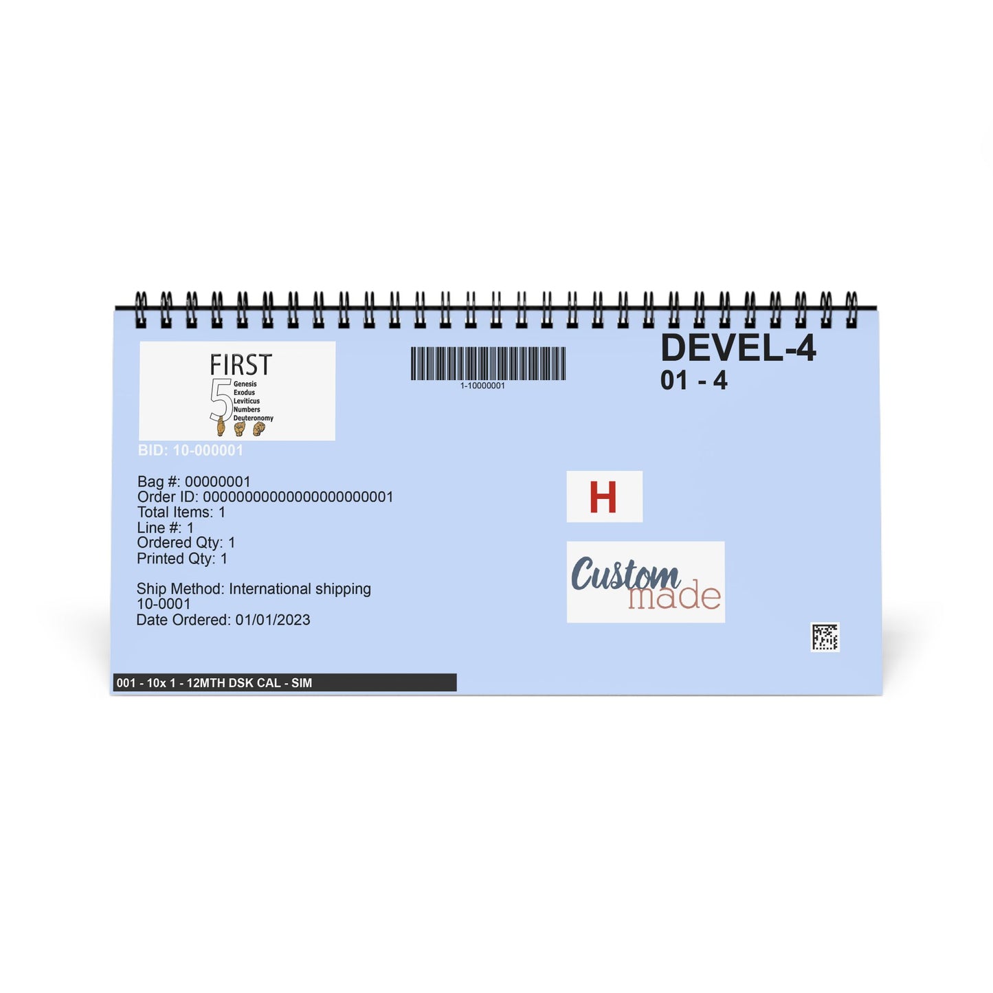 First 5 Desktop Calendar 2026 – Bible Pentateuch Desk Calendar