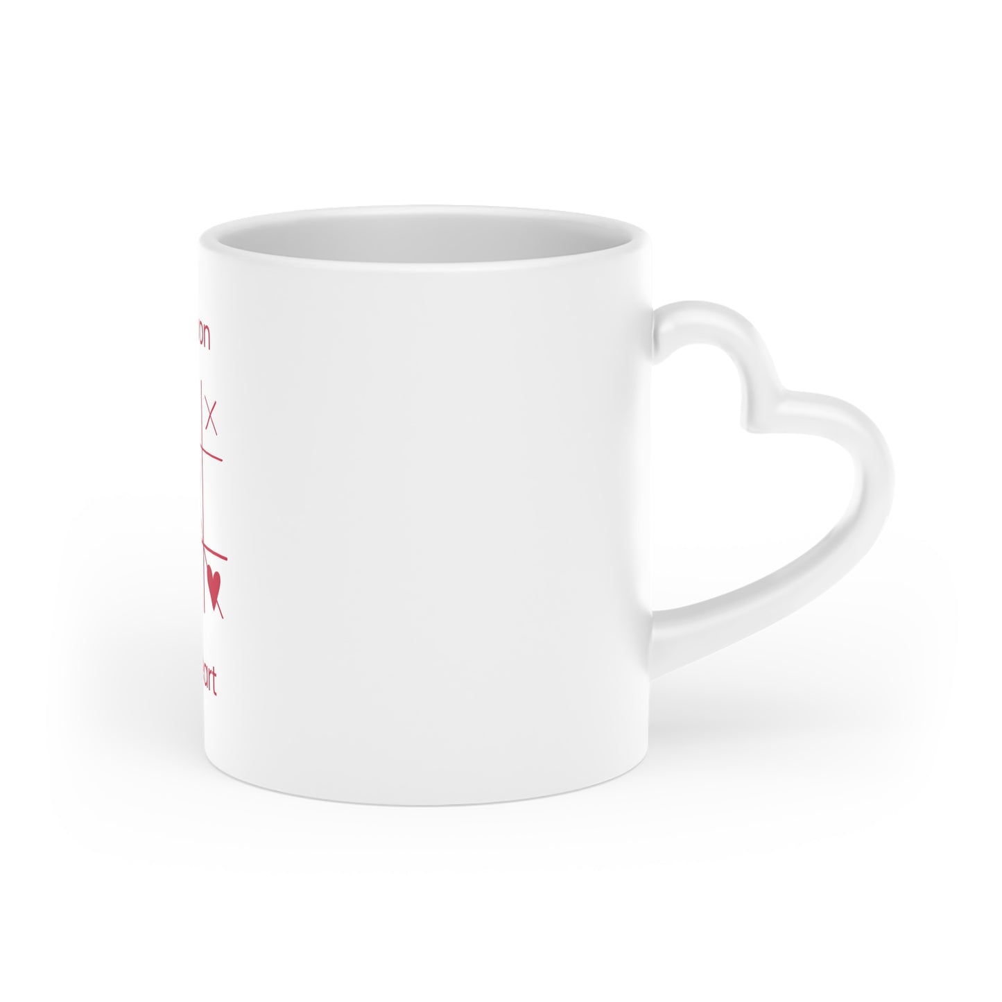 You Won My Heart Mug — Tic-Tac-Toe Heart Valentine's Coffee Mug