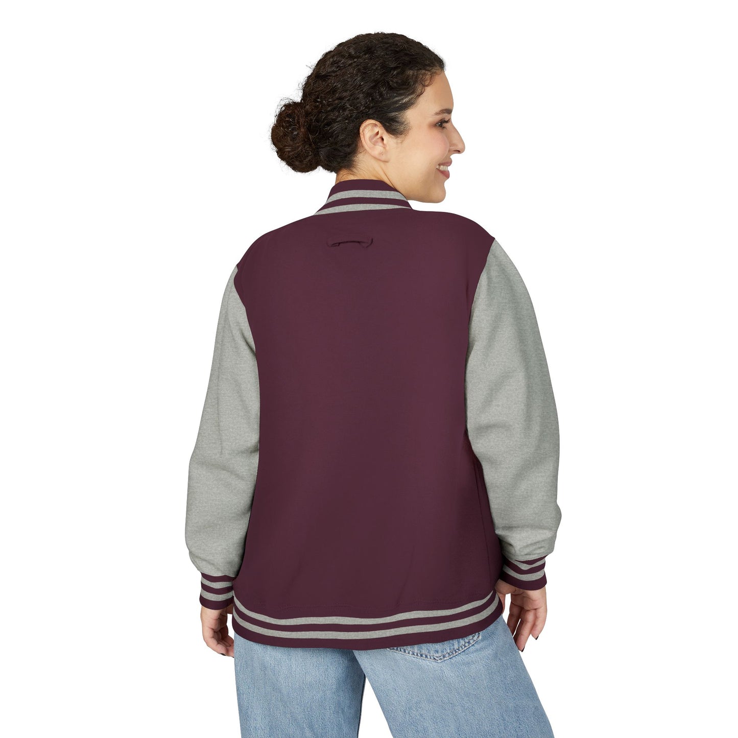 Varsity Letterman Jacket — Retro Script Chest Logo