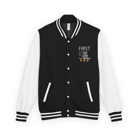First 5 Years Letterman Jacket — Retro School Milestone Varsity Coat