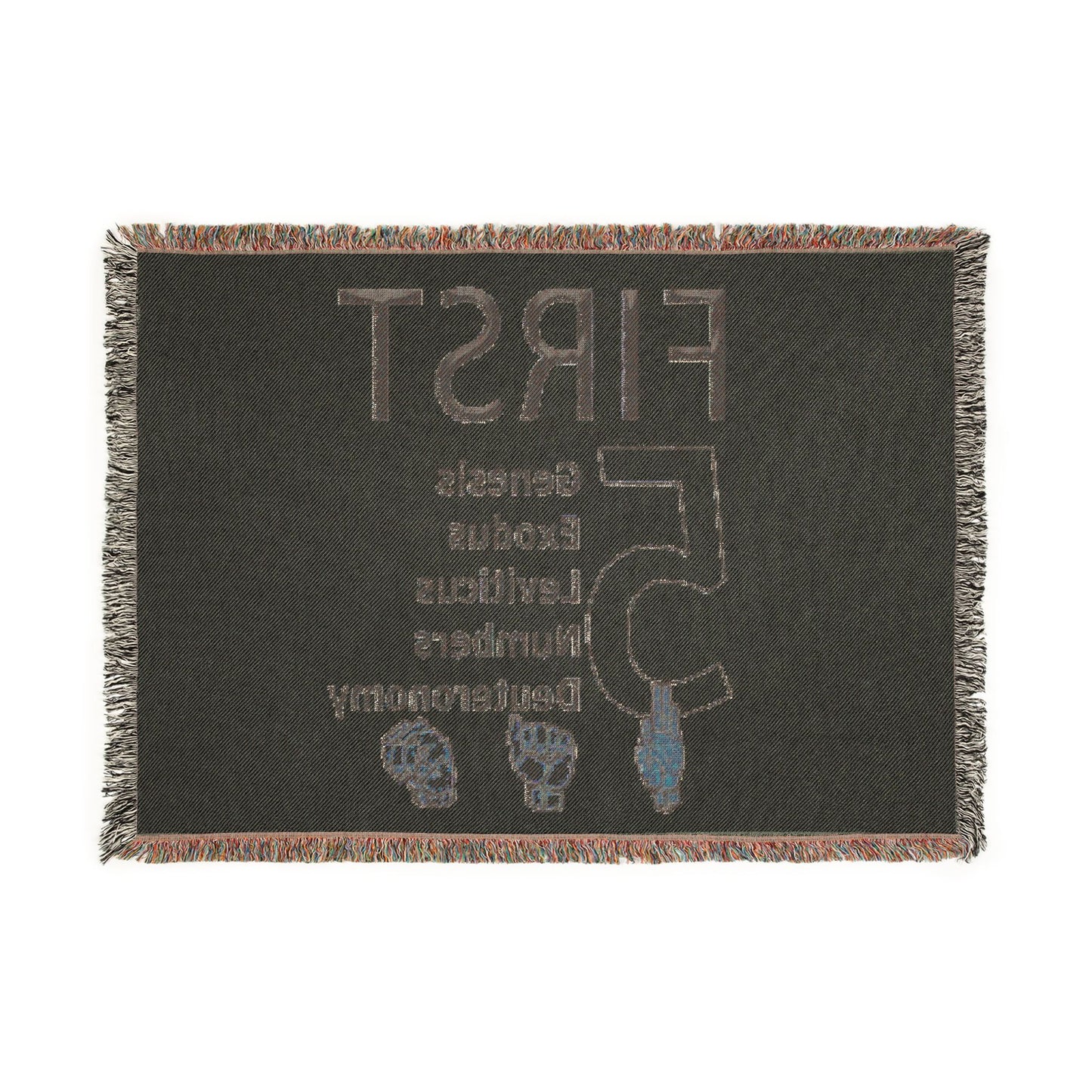 First 5 Books Woven Blanket – Bible Pentateuch Throw