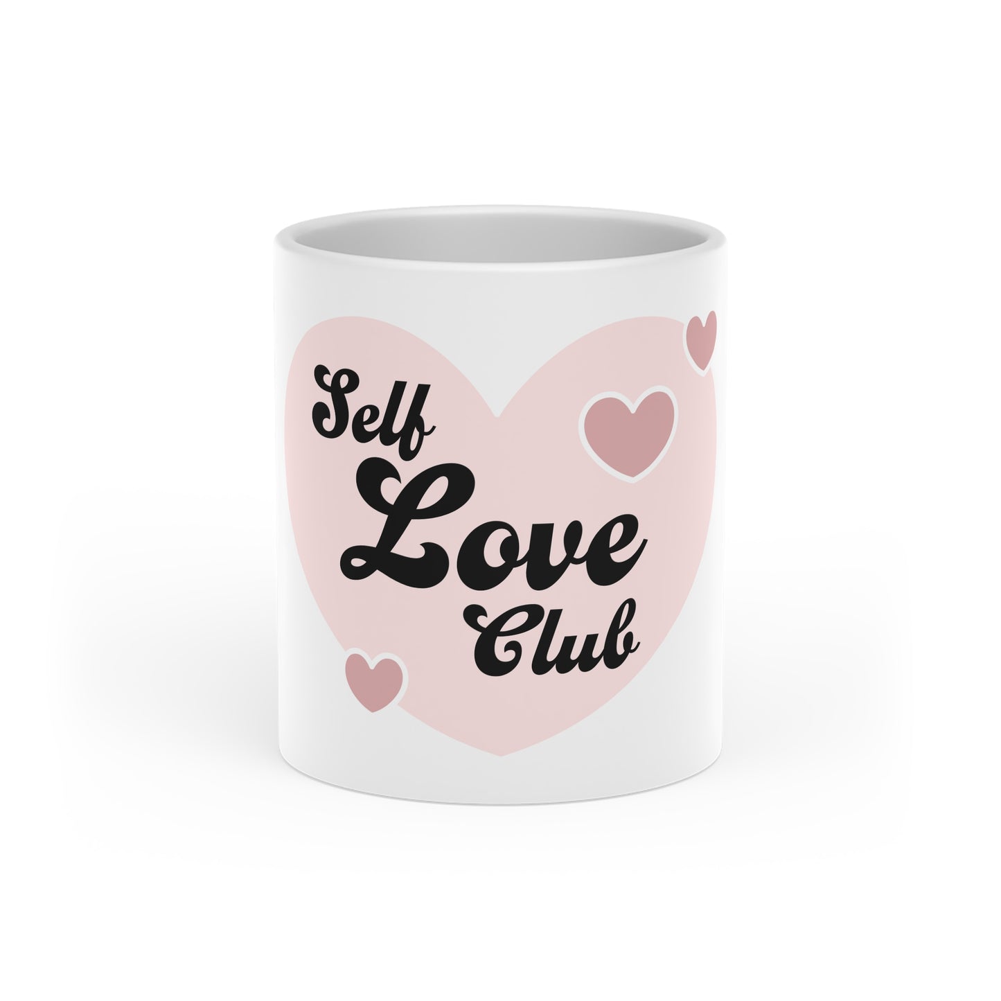 Self Love Club Mug — Heart Design | Inspirational Coffee Cup, Galentine’s & Self-Care Gift