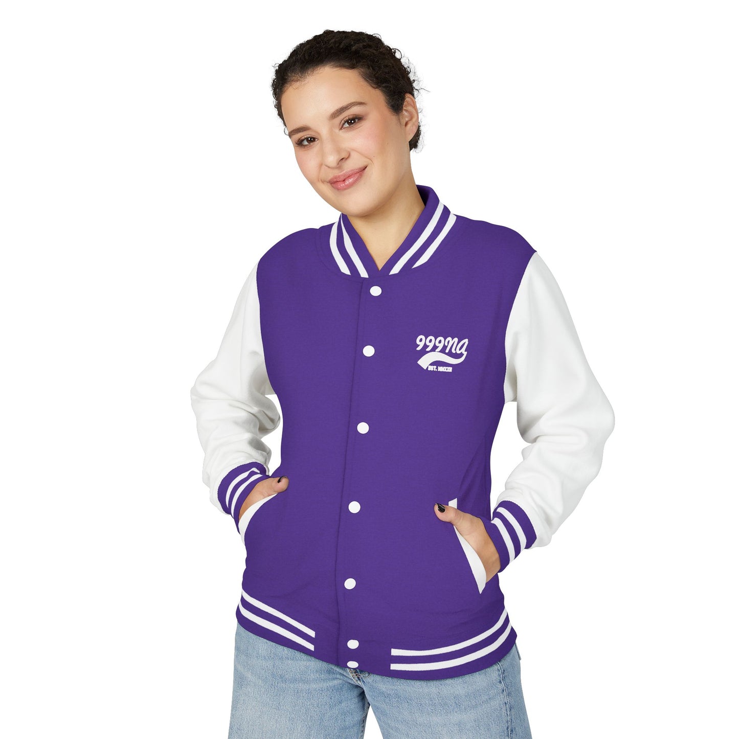 Varsity Letterman Jacket — Retro Script Chest Logo
