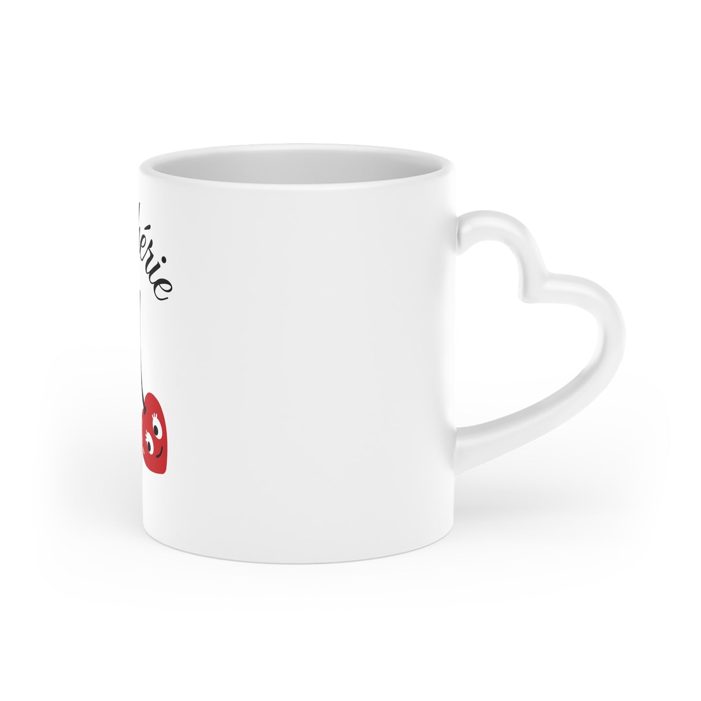 Ma chérie Cherry Heart Mug — Cute French Love Coffee Cup
