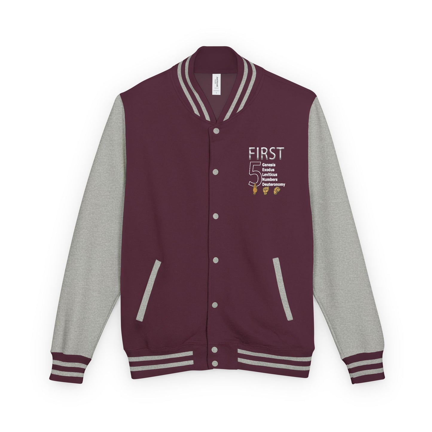 First 5 Years Letterman Jacket — Retro School Milestone Varsity Coat