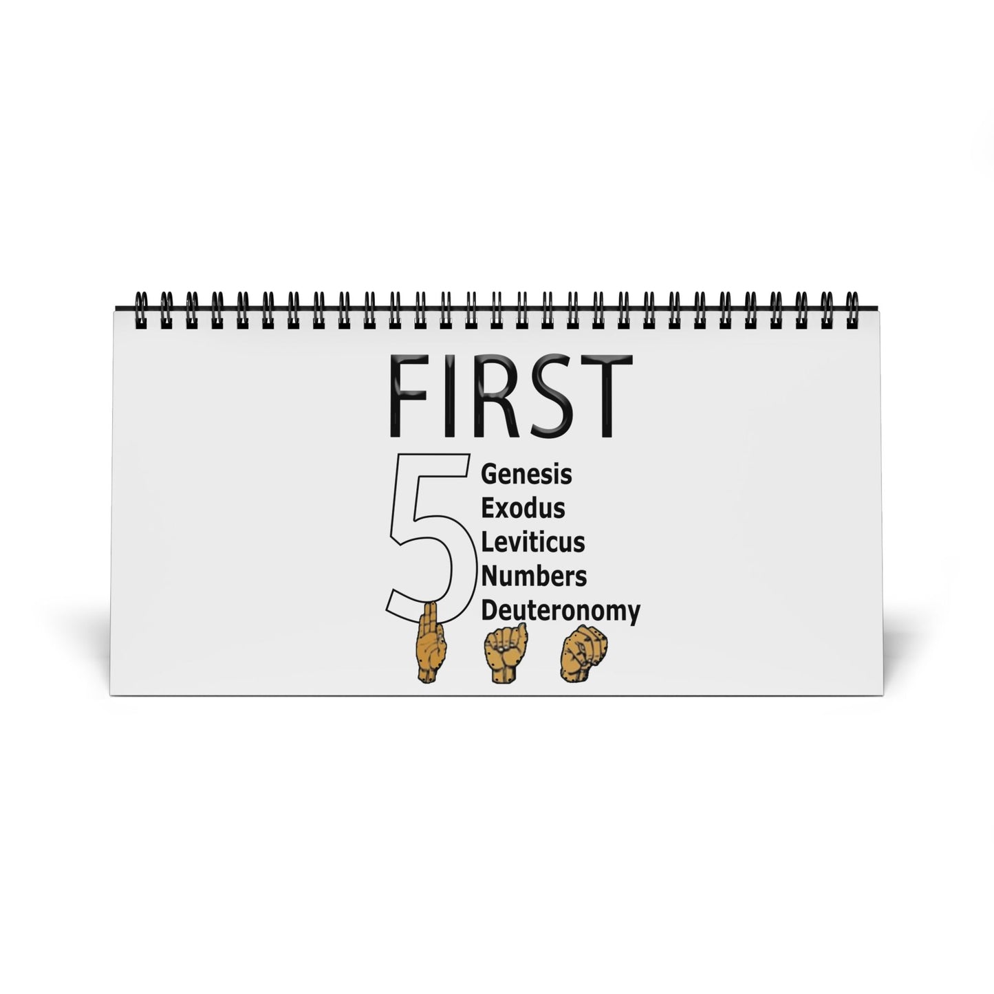 First 5 Desktop Calendar 2026 – Bible Pentateuch Desk Calendar