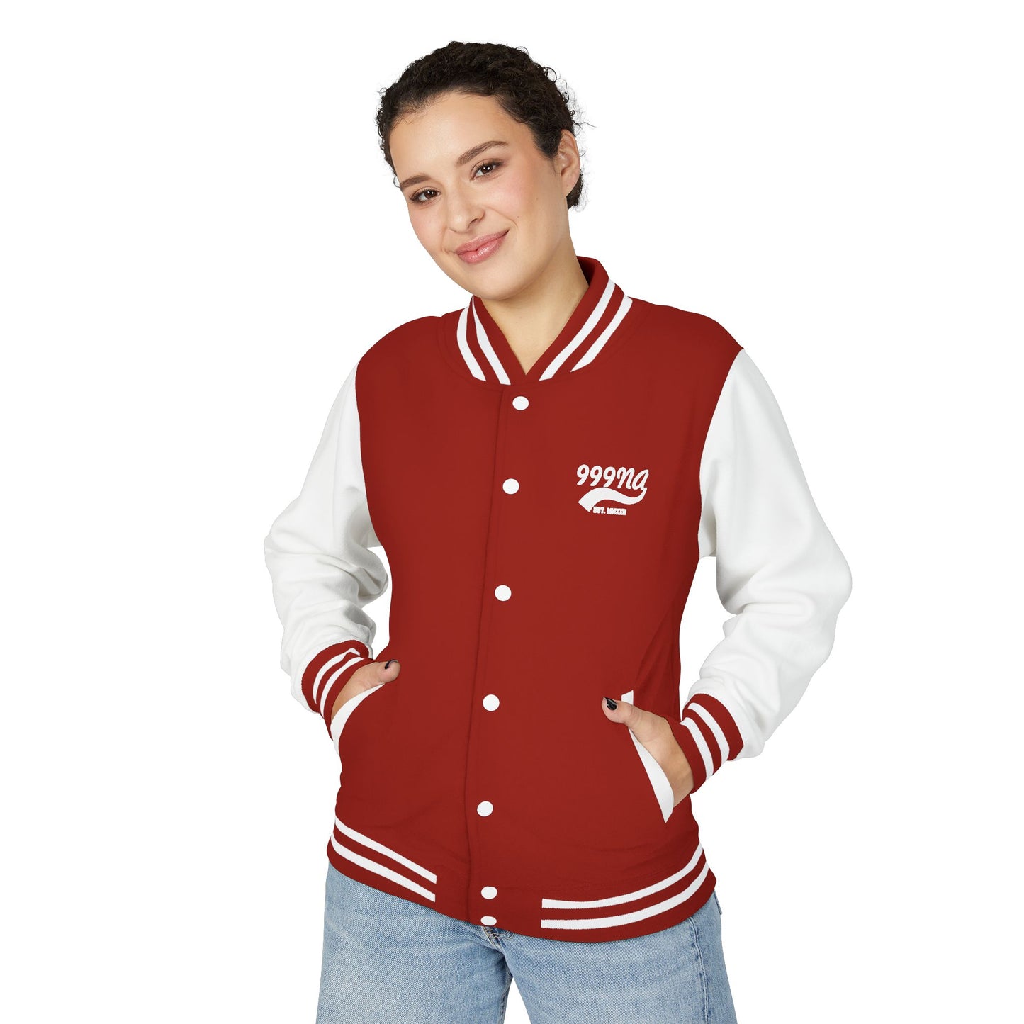 Varsity Letterman Jacket — Retro Script Chest Logo