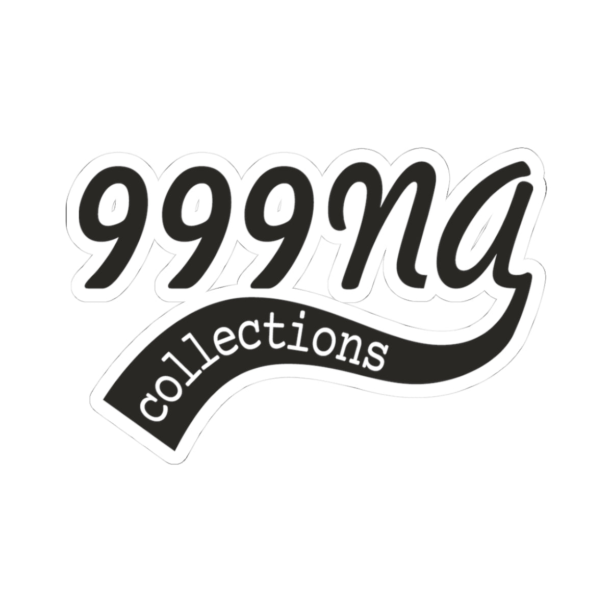 999NA Collections Kiss-Cut Sticker — Retro Script Logo Decal