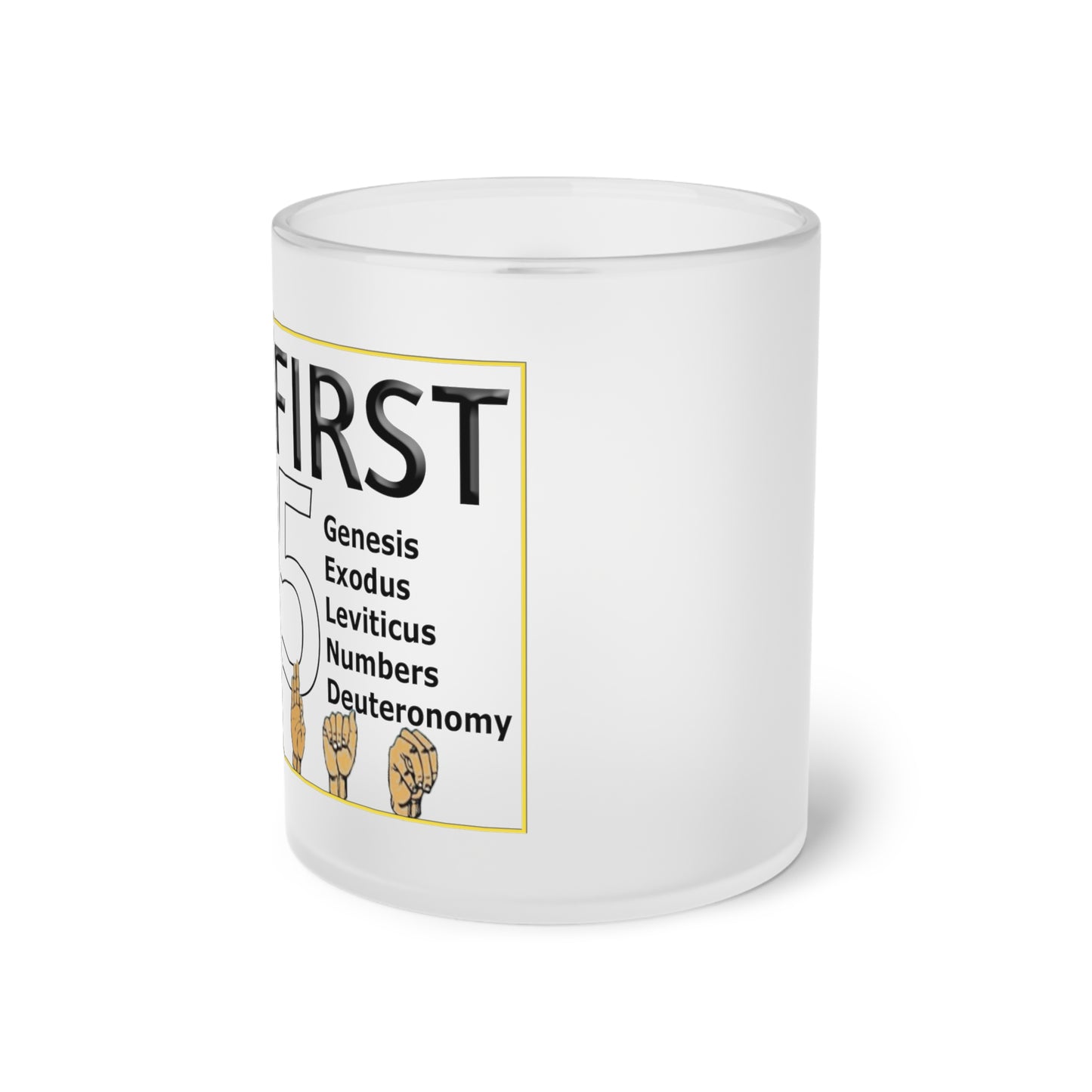 First 5 Fam -- Frosted Glass Mug